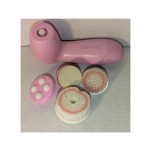 KENSIE Power Brush Facial Skin Cleansing System Device Pink 5 Piece